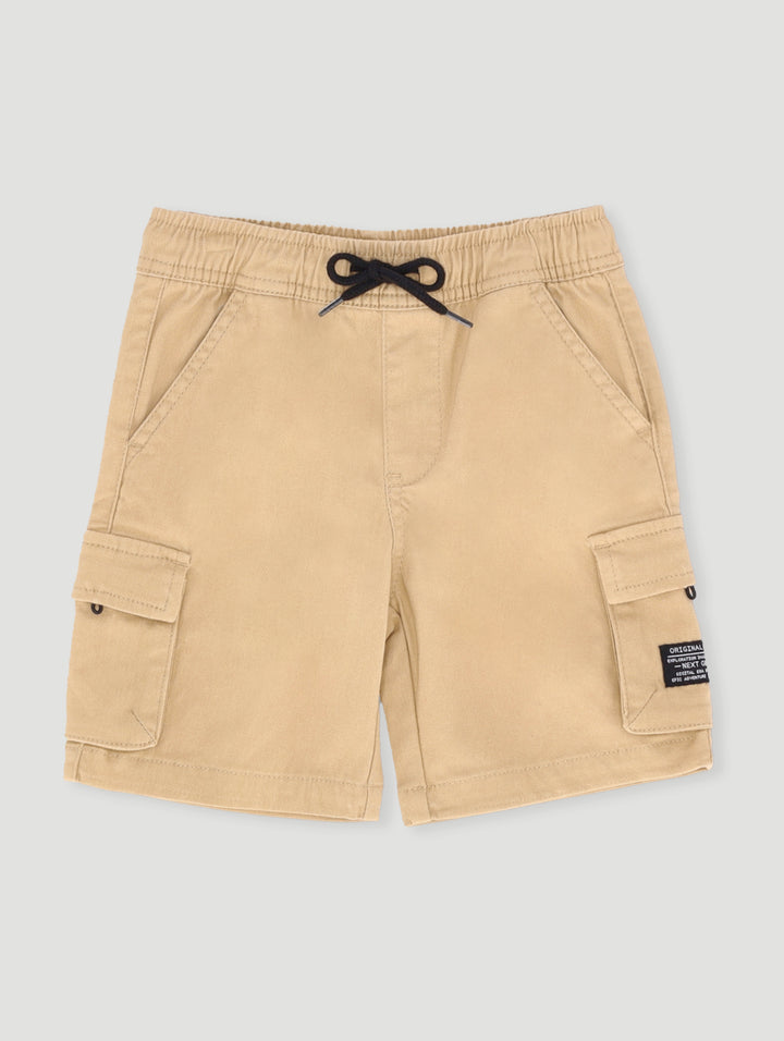 Pre- Boys Chino Cargo Pocket Shorts - Stone