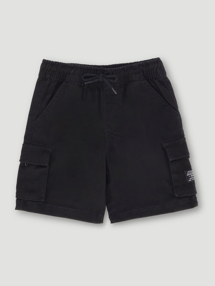 Pre- Boys Chino Cargo Pocket Shorts - Black