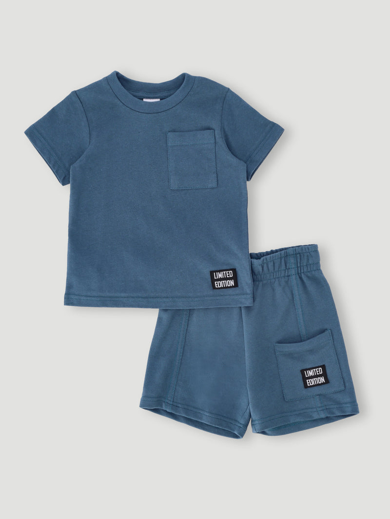 Baby Boys Knit Utility Set - Dark Sage