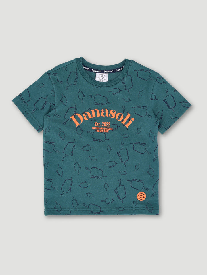 Pre-Boys Danasoli Print Tee - Teal