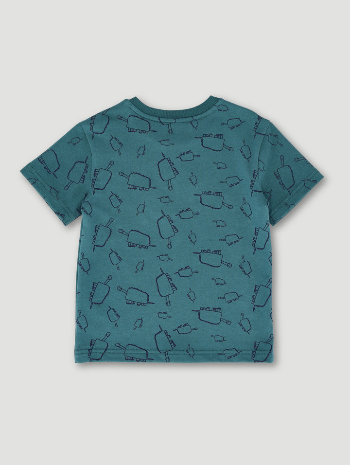 Pre-Boys Danasoli Print Tee - Teal