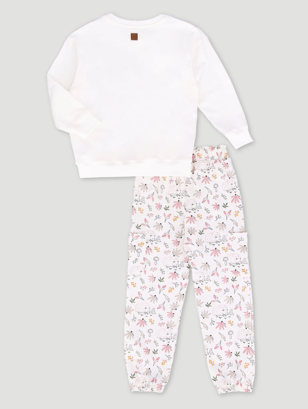 Girls Hedgehogprint Fleece Set