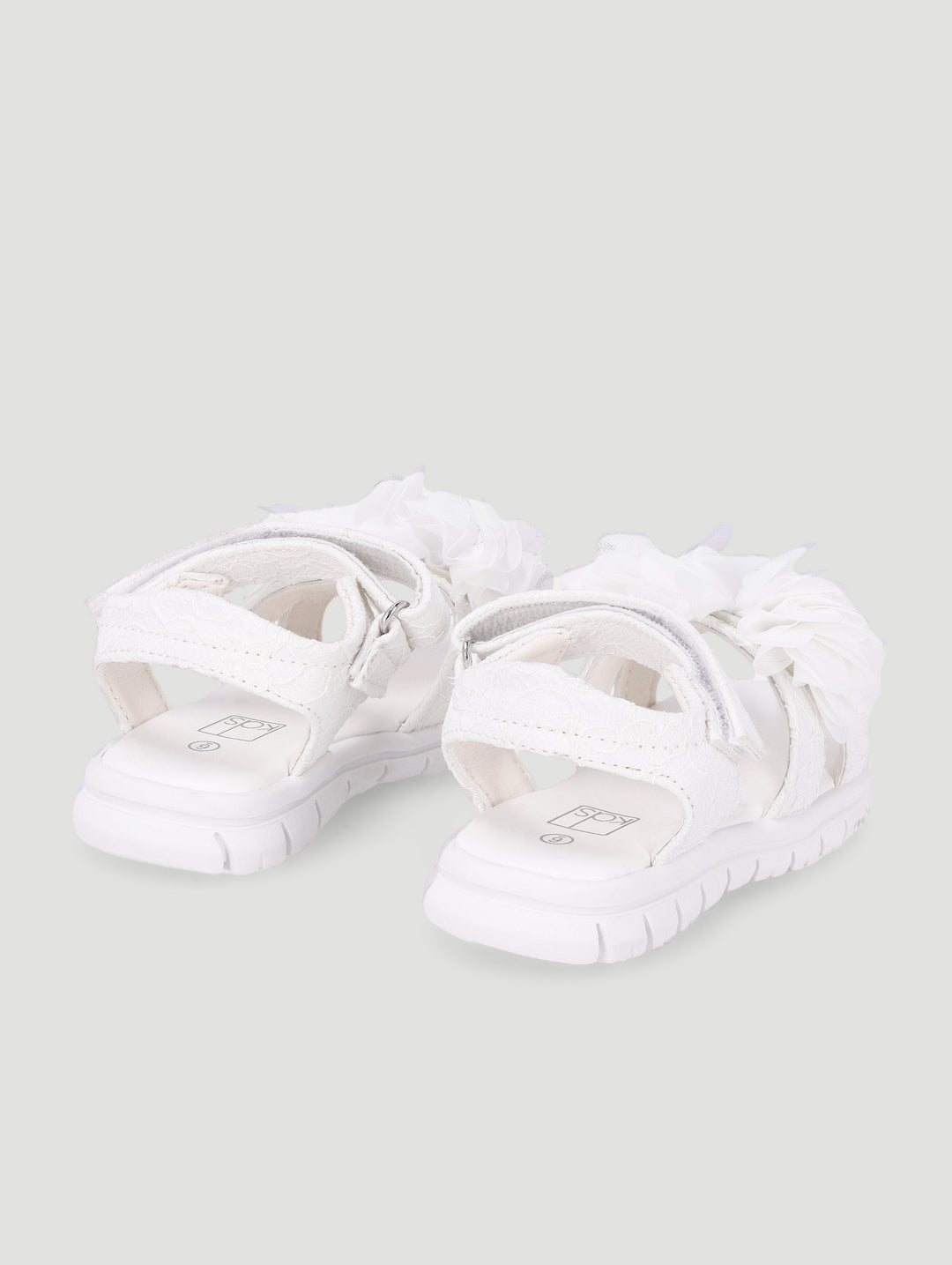 Pre-Girls Lace Comfort Sandal - White