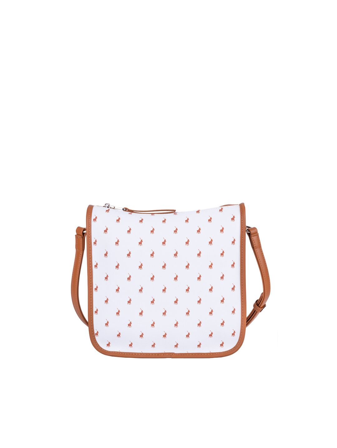 Panama Crossbody Bag - Tan/White