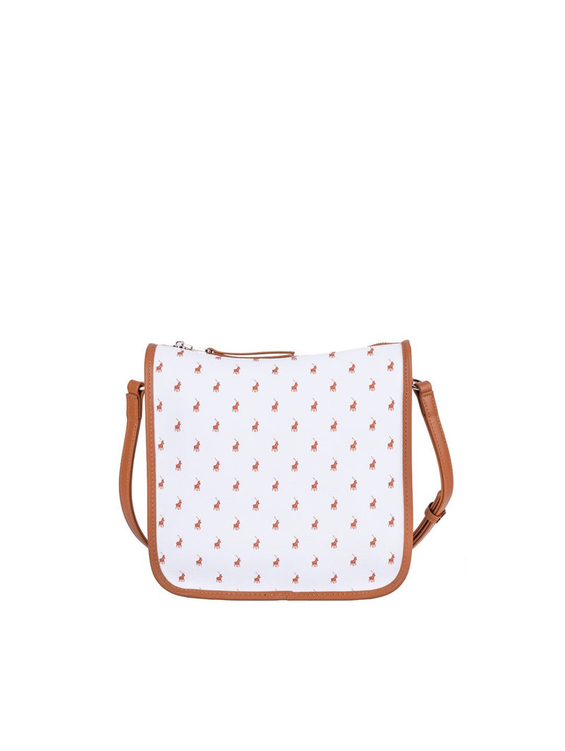 Panama Crossbody Bag - Tan/White