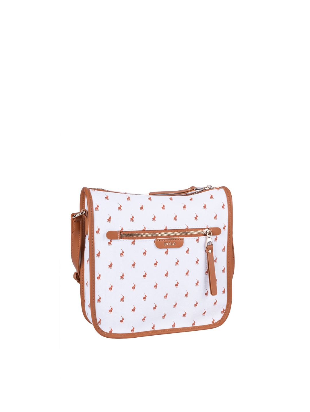 Panama Crossbody Bag - Tan/White