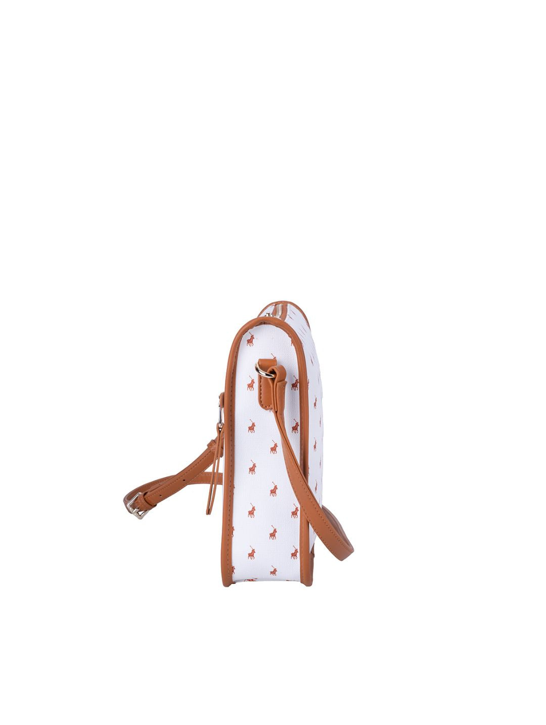 Panama Crossbody Bag - Tan/White