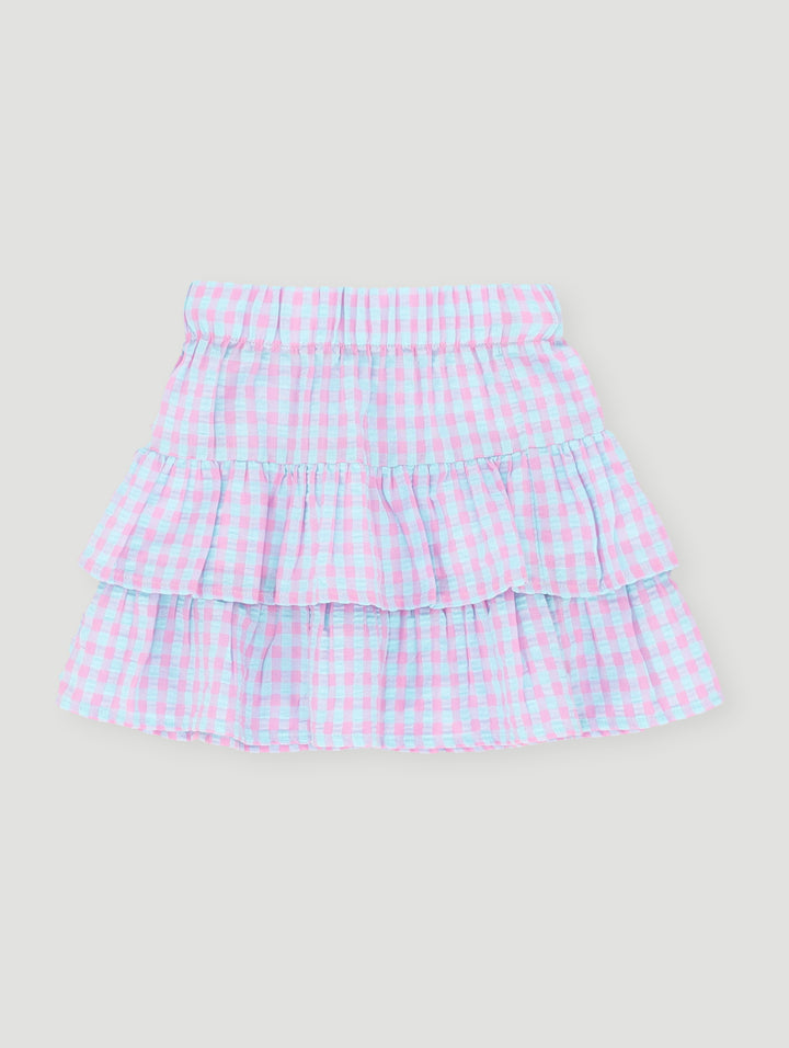 Pre- Girls Ra Ra Seersucker Skirt - Blue