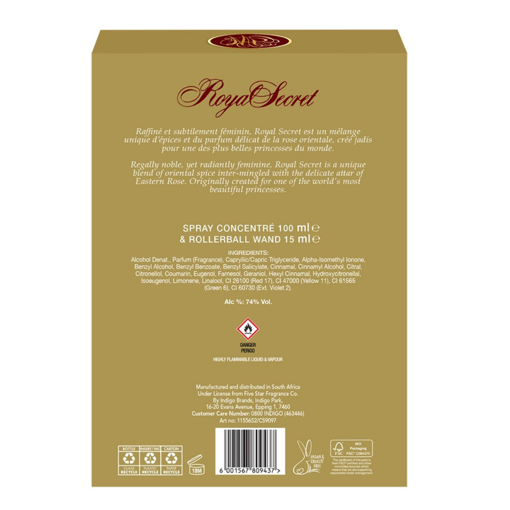 Royal Secret Spray Concentré 100Ml & Spray Concentré Wand 15Ml