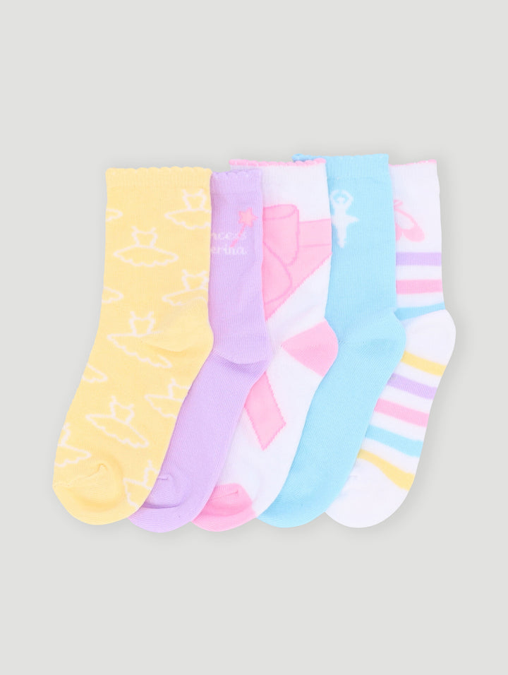 Pre-Girls 5 Pack Ballerina Anklet - Multi