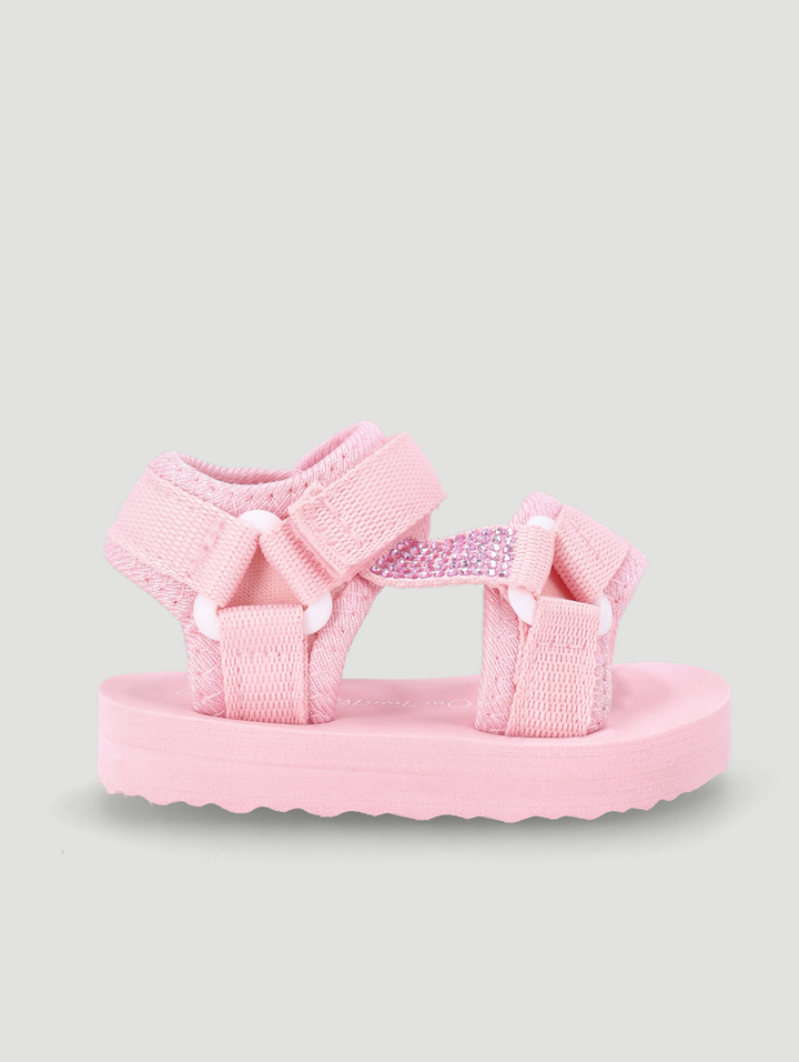 Baby Girls Rhinestone Detail Adventure Sandal - Pink