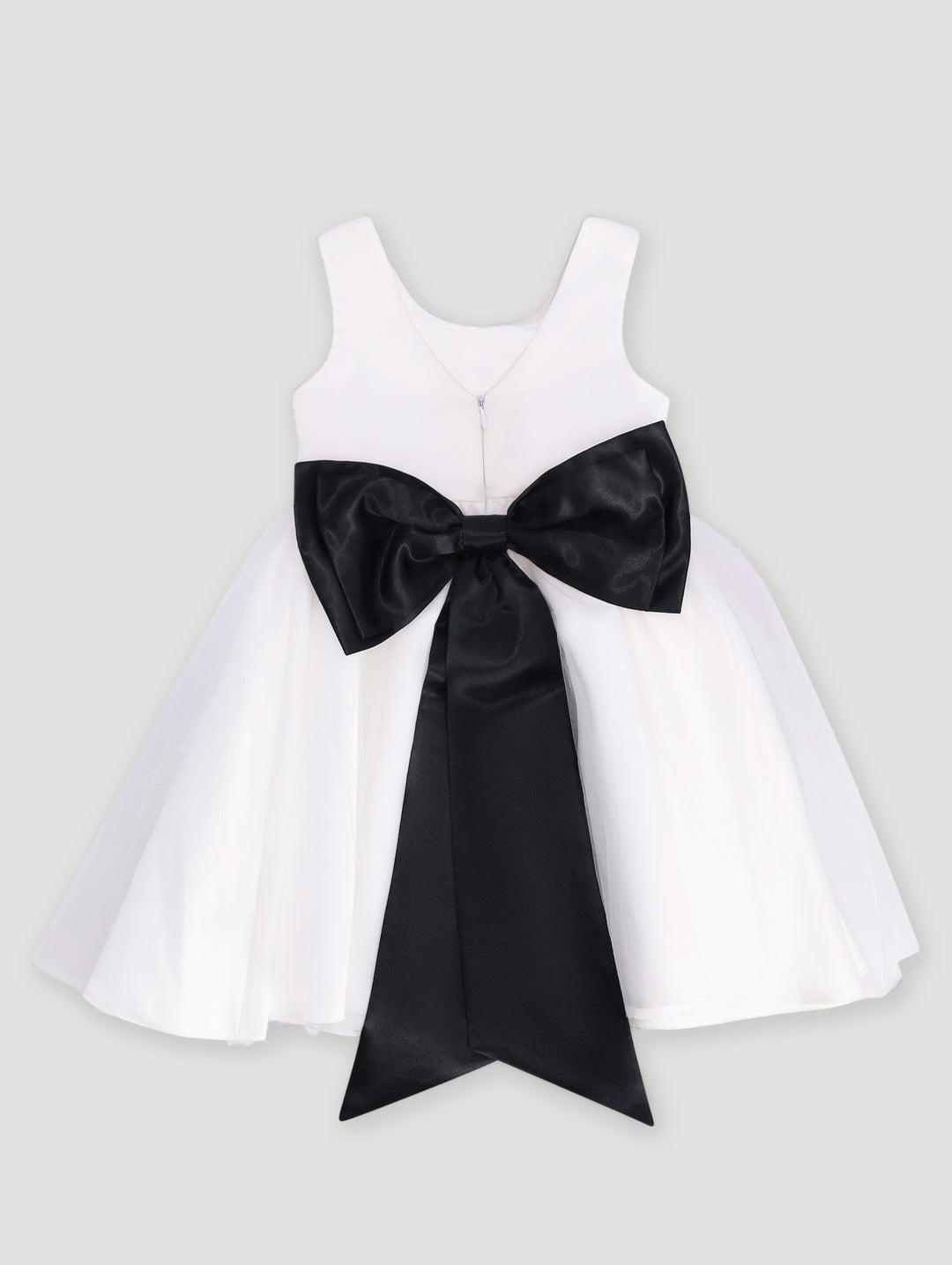 Pre- Girls Satin Graduation Dress - White