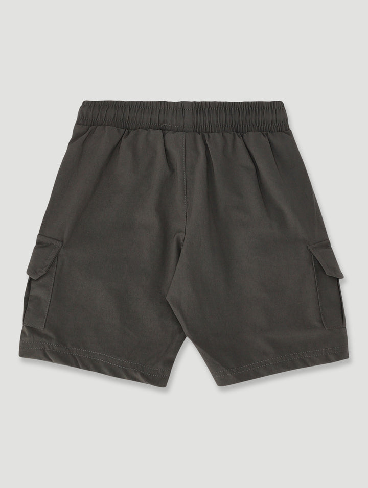 Pre-Boys Nylon Cargo Shorts - Dark Green