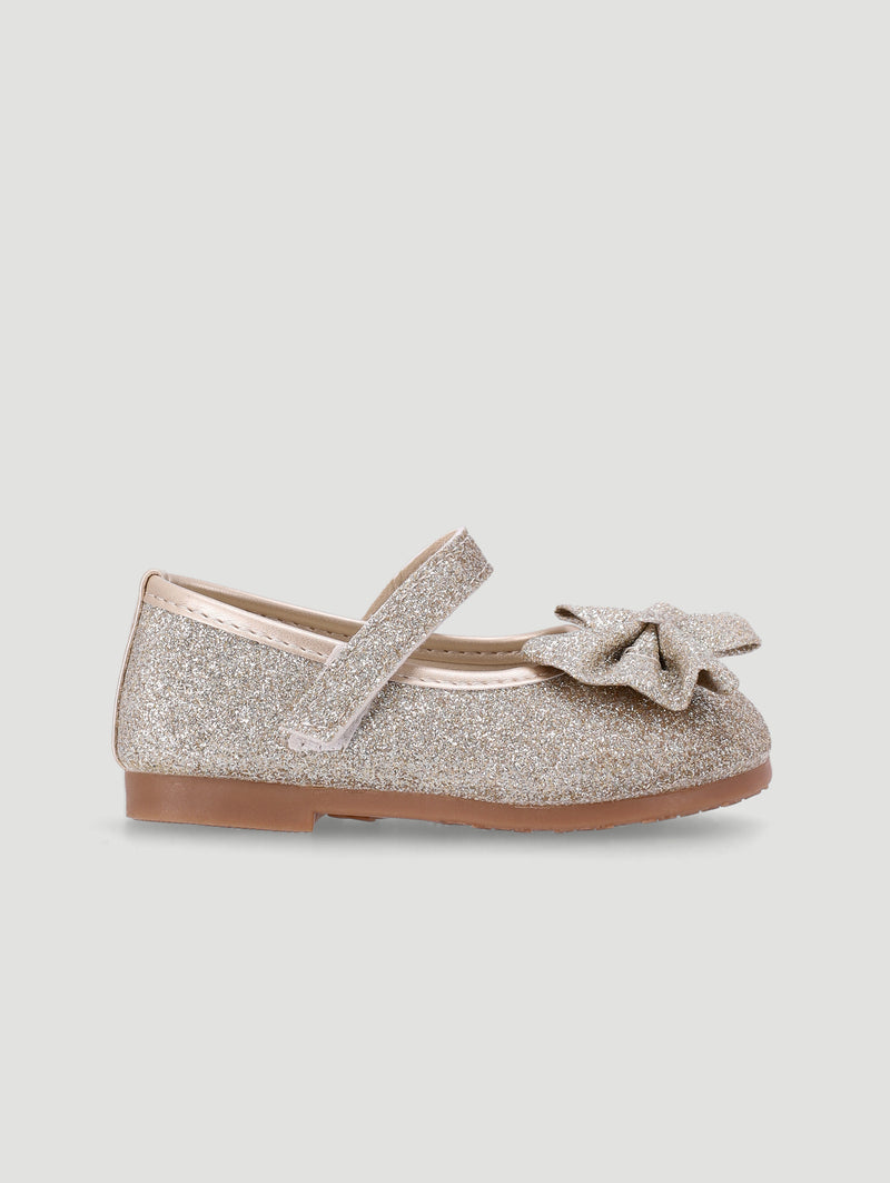 Baby Girls Mesh Bow Pump - Pink
