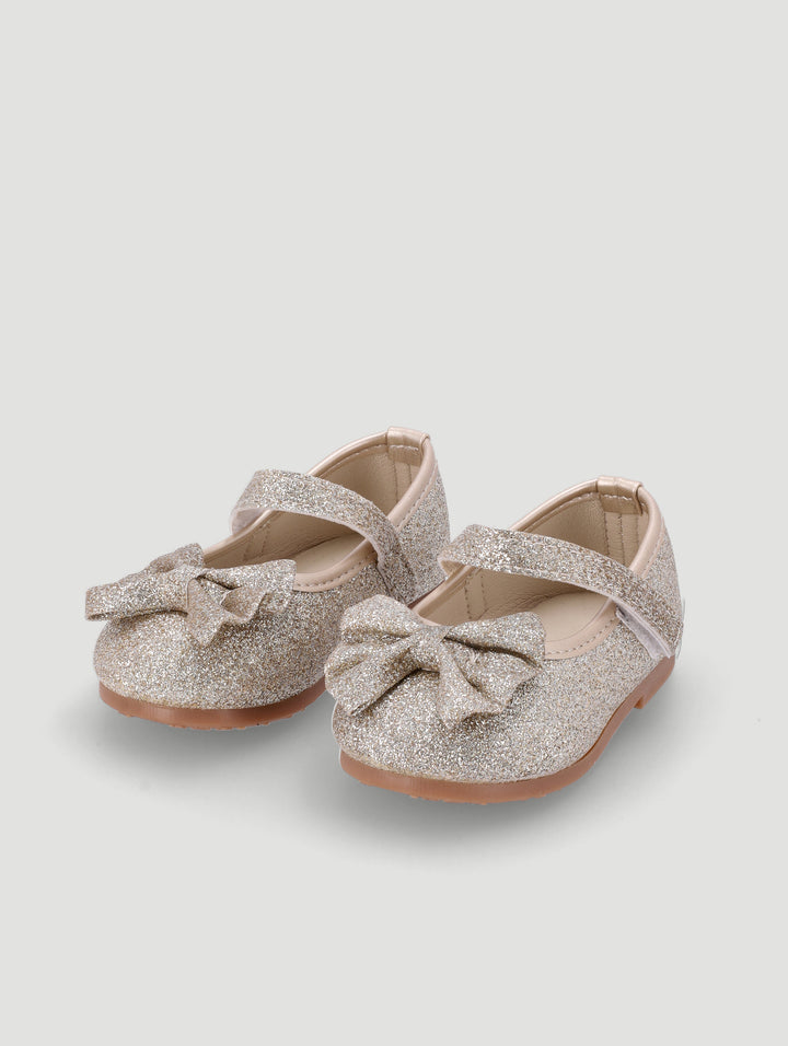 Baby Girls Mesh Bow Pump - Pink