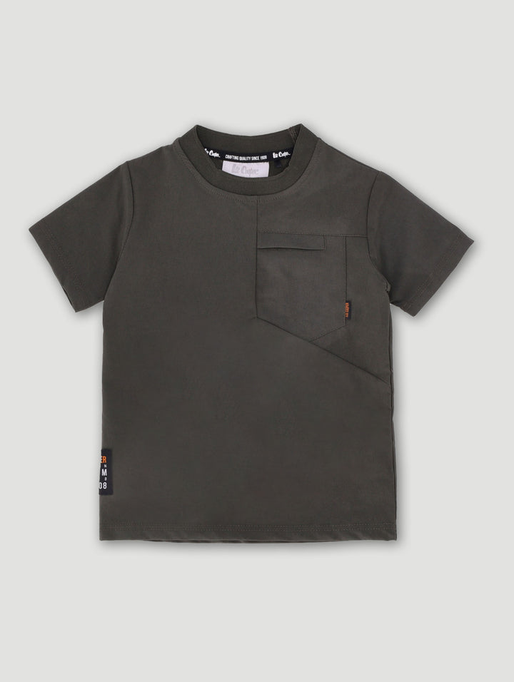 Pre-Boys Pocket Teo Tee - Dark Green