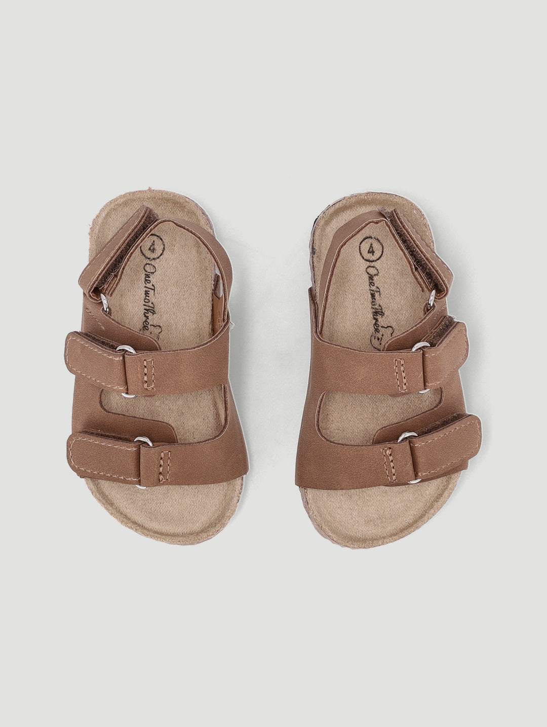 Baby Boys Double Buckle Sandal - Tan