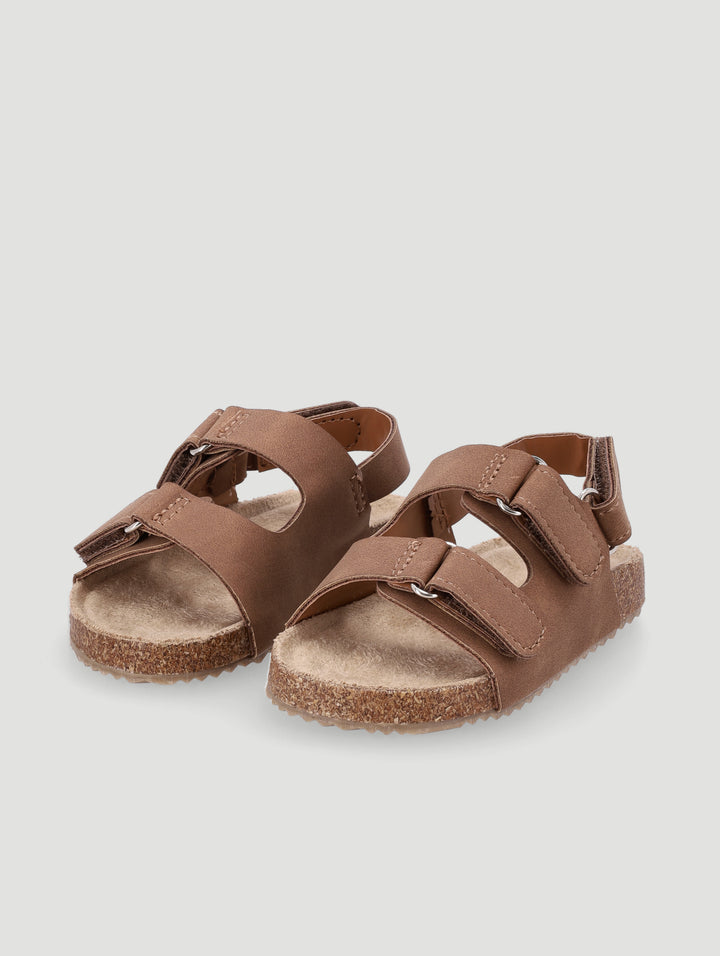 Baby Boys Double Buckle Sandal - Tan