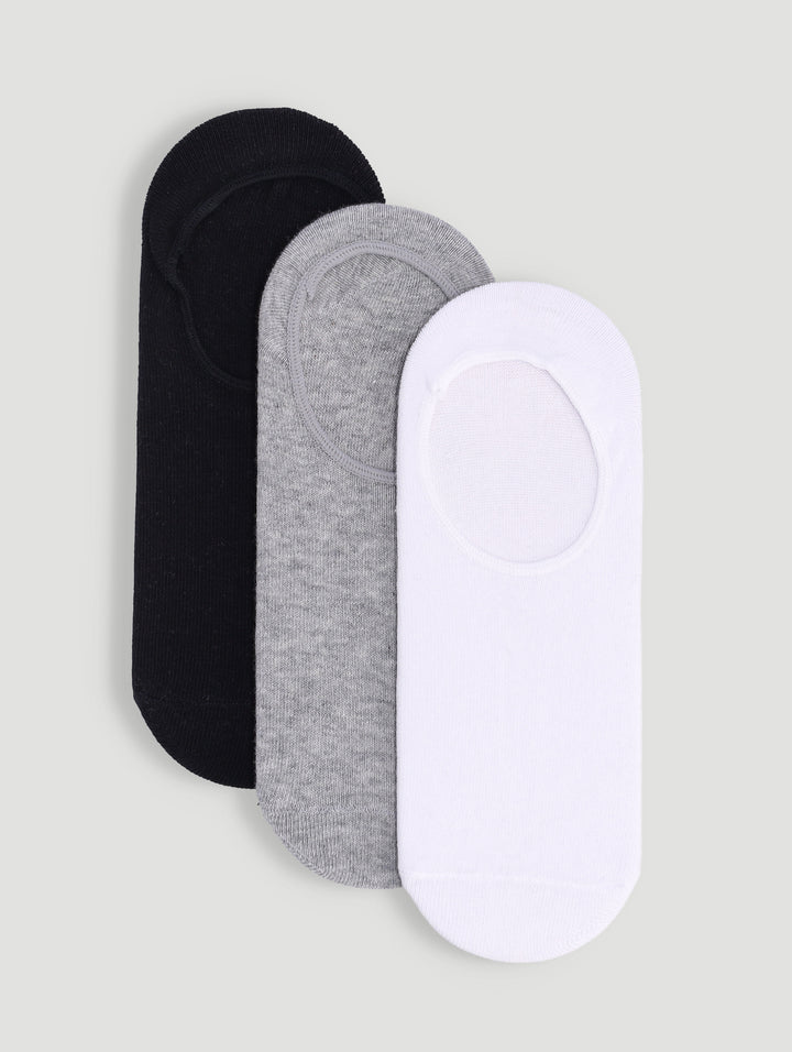 Boys 3 Pack Plain Secret Sock - Multi