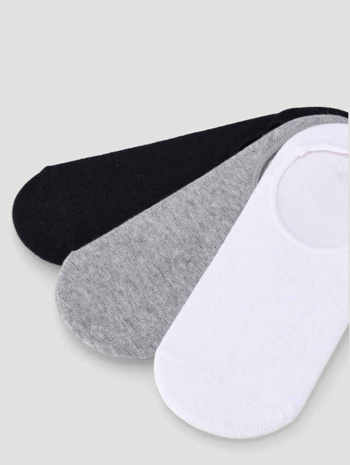 Boys 3 Pack Plain Secret Sock - Multi