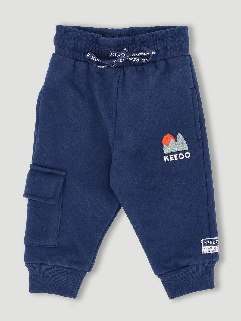 Keedo Baby Boys Fleece Jogger With Applique