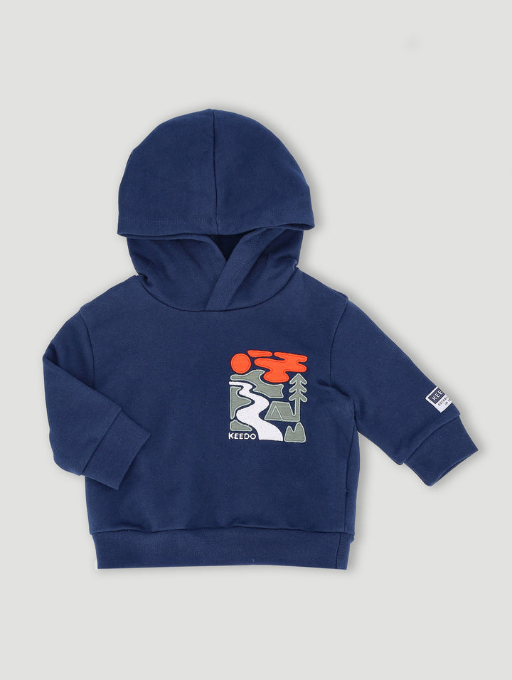 Keedo Baby Boys Fleece Hoody With Applique