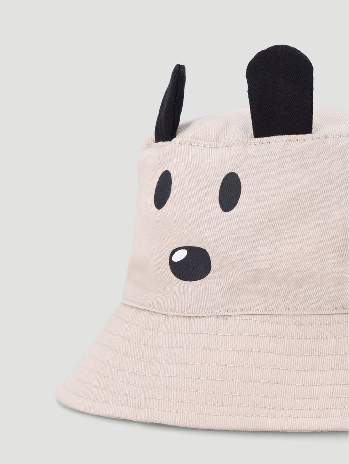 Baby Boys Puppy Bucket Hat  - Stone