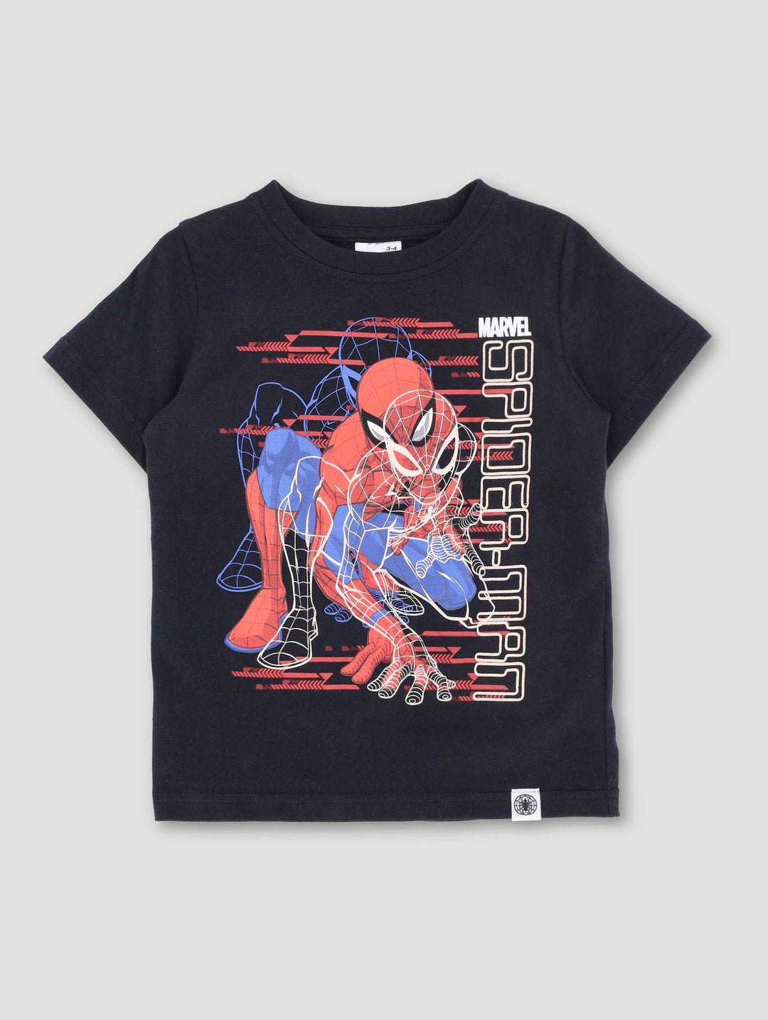 Pre-Boys Spiderman Tee - Black