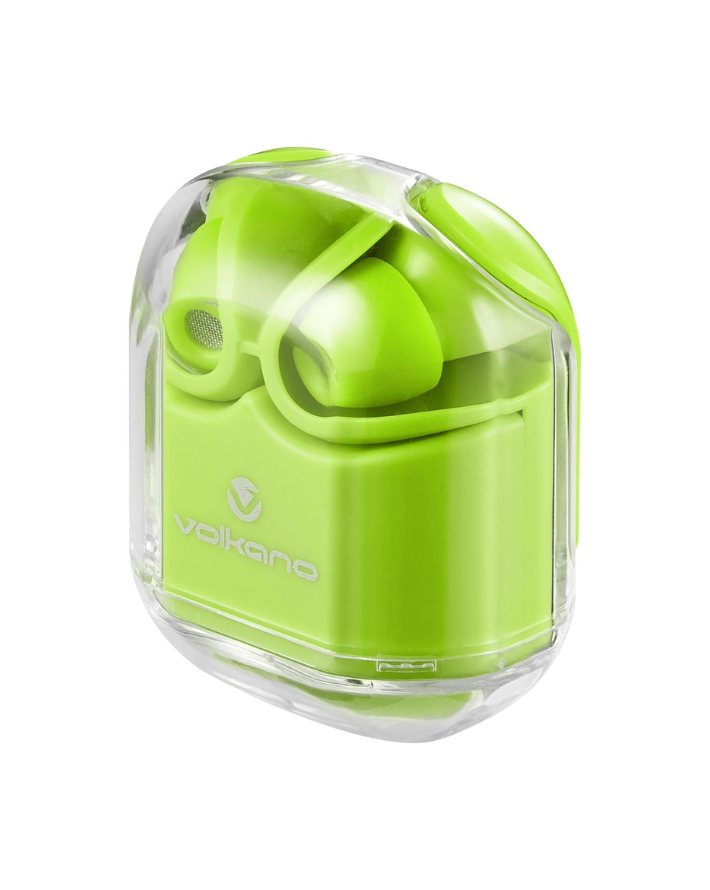 Volkano Crystalline Series  Earphones - Neon