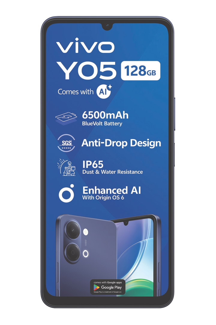 Y05 128 GB Dual Sim Cellphone - Black