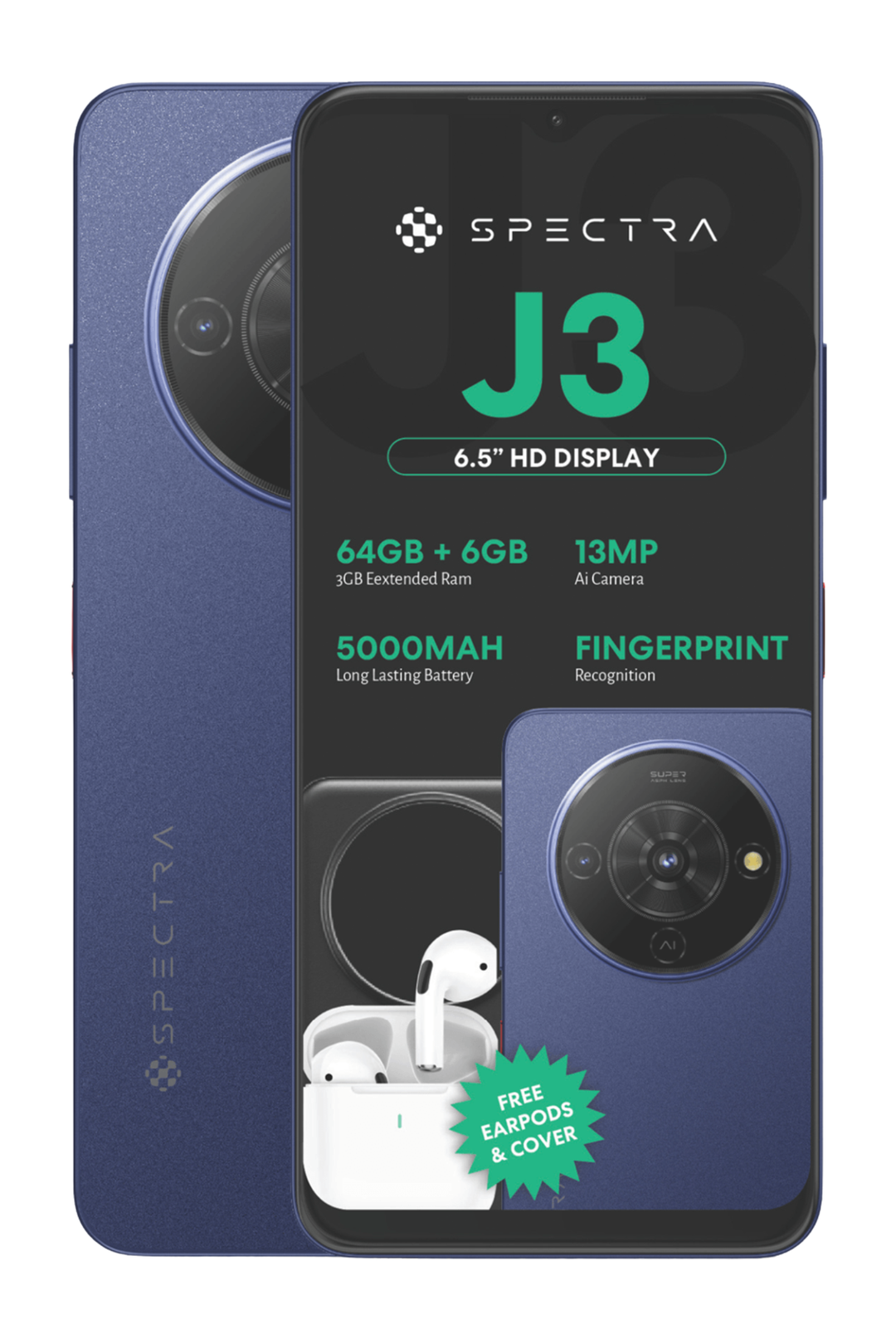 J3 LITE Dual Sim Cellphone - Blue