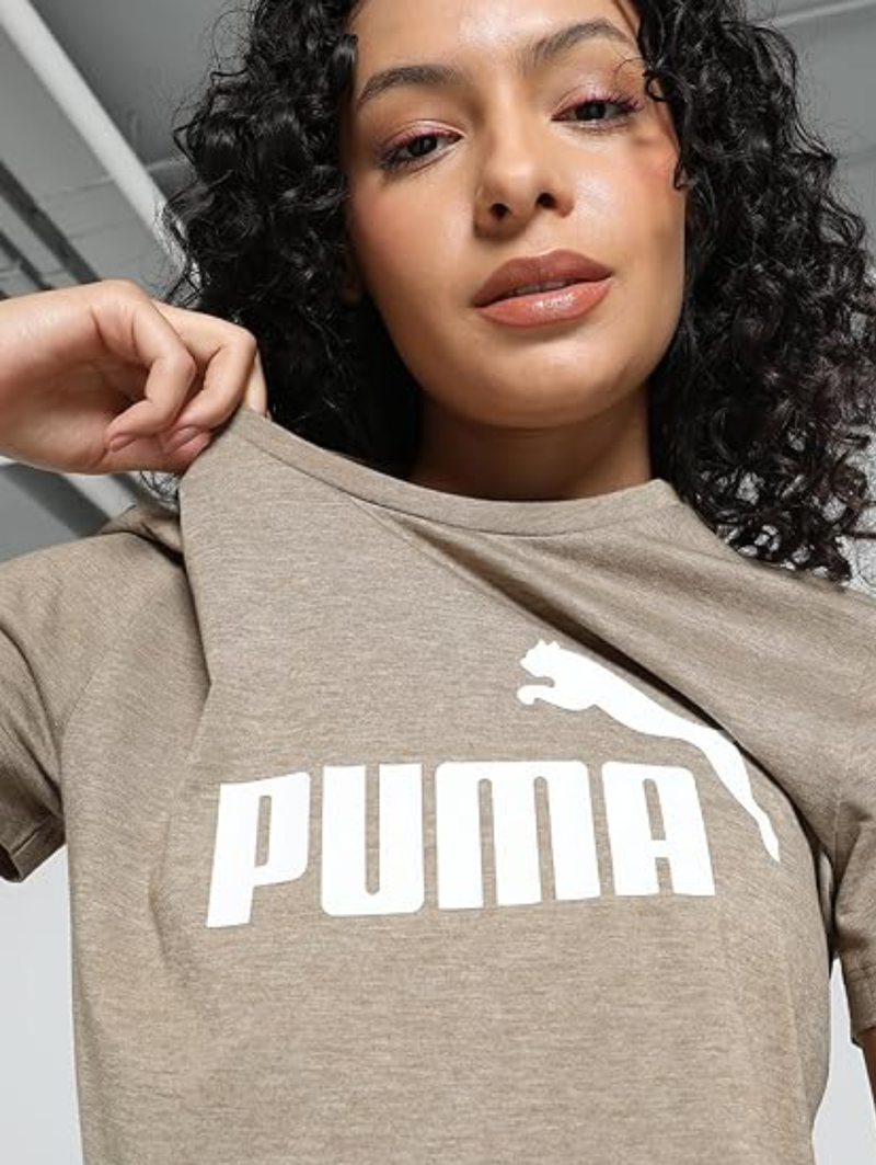 Essential Logo Heather Tee - Taupe