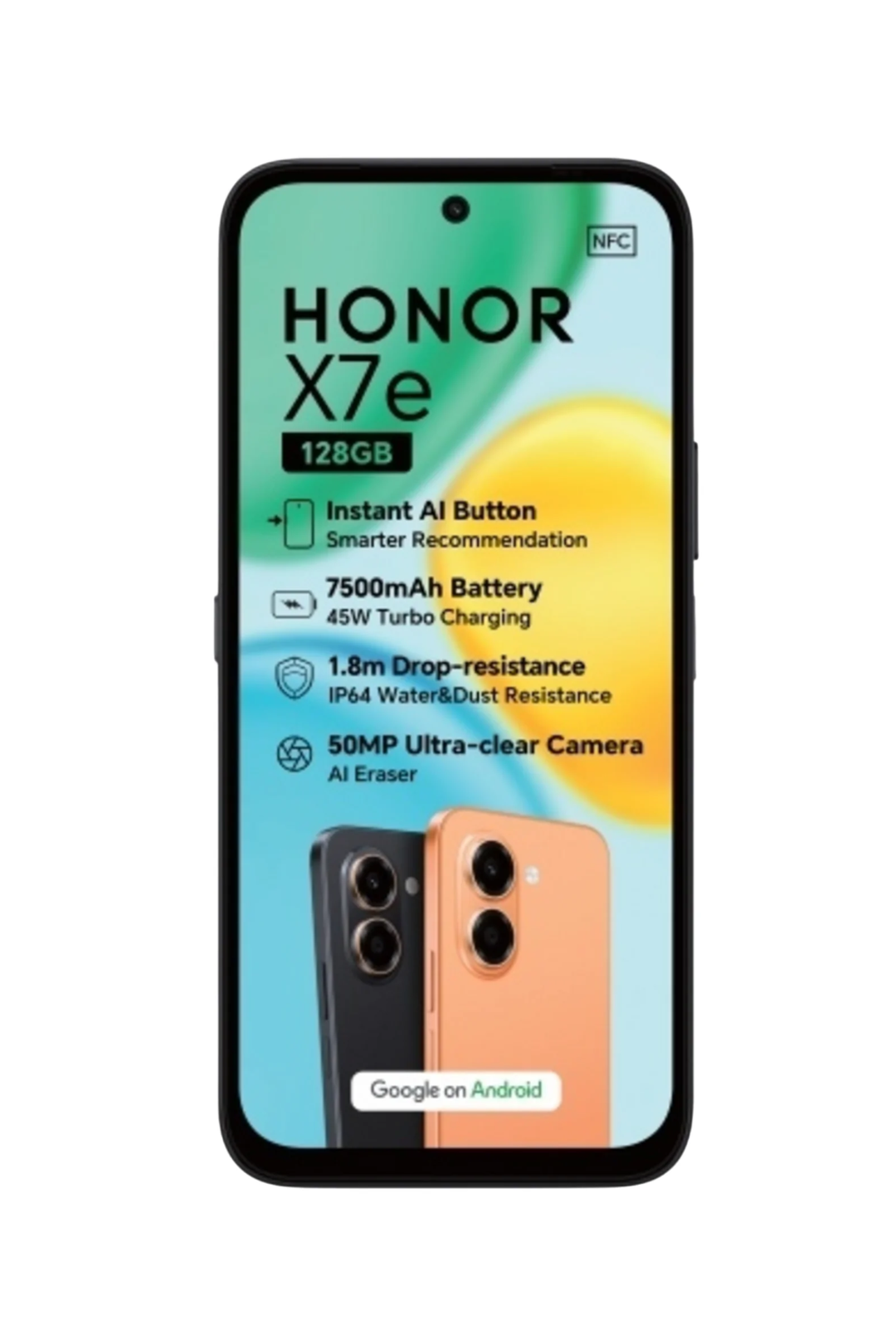 X7E 128GB+ 6GB Dual Sim Cellphone - Orange Bundle