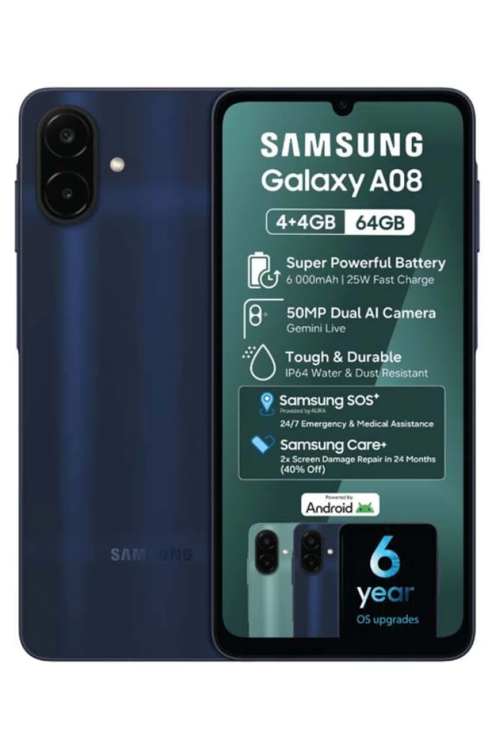 A08 4/64GB 4G Cellphone - Dark Blue