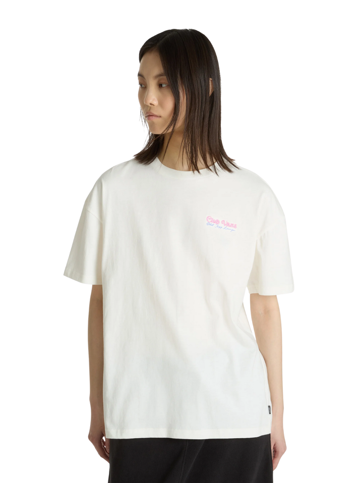 Flower Chello Oversized Tee - Cream