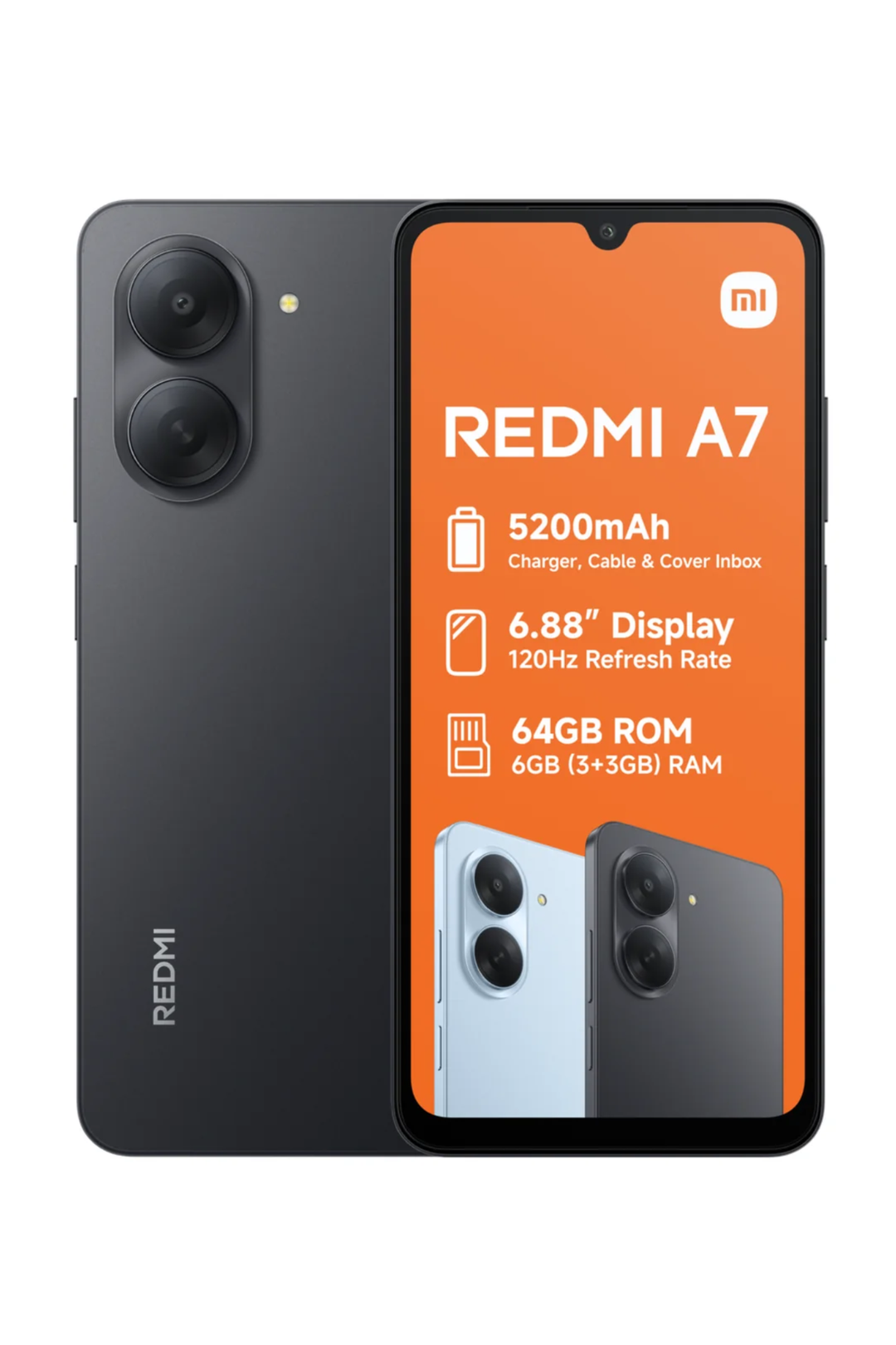 REDMI A7 64GB Dual Sim Cellphone - Black