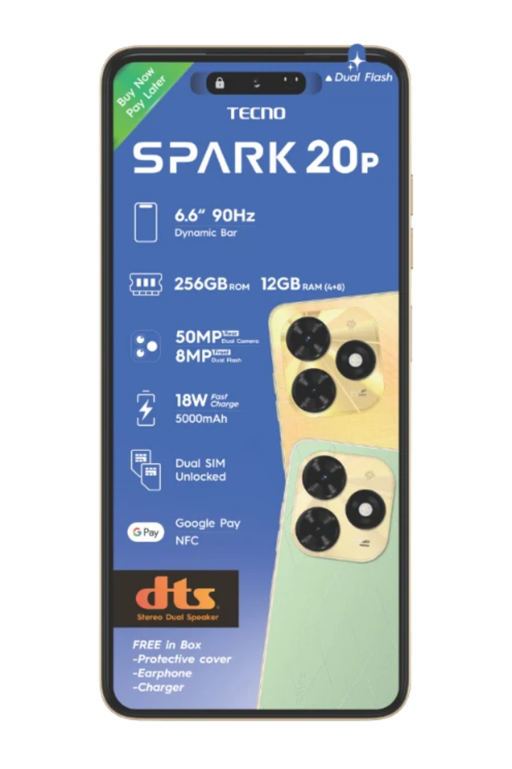 Spark 20P Dual Sim 4G 256GB Gold Cellphone Box Deal
