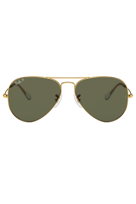 Aviator Polarized Sunglasses - Black/Gold