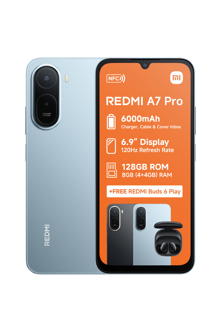 Redmi A7 PRO 8GB+128GB BUNDLE Dual Sim Cellphone - Blue