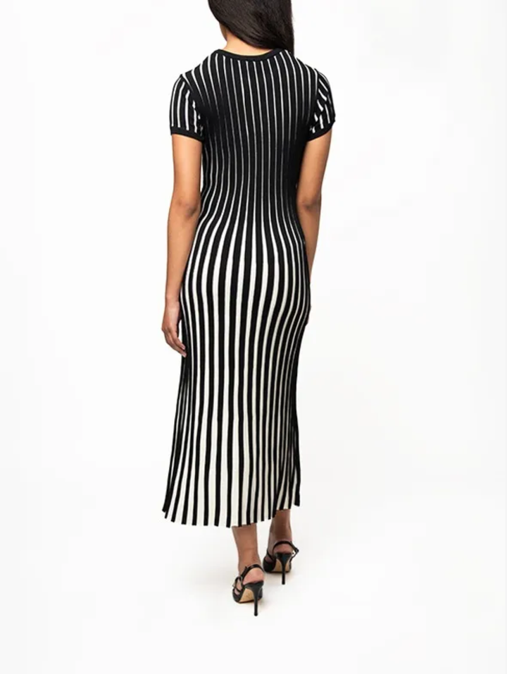 Blake Knitted Midi Dress - Black