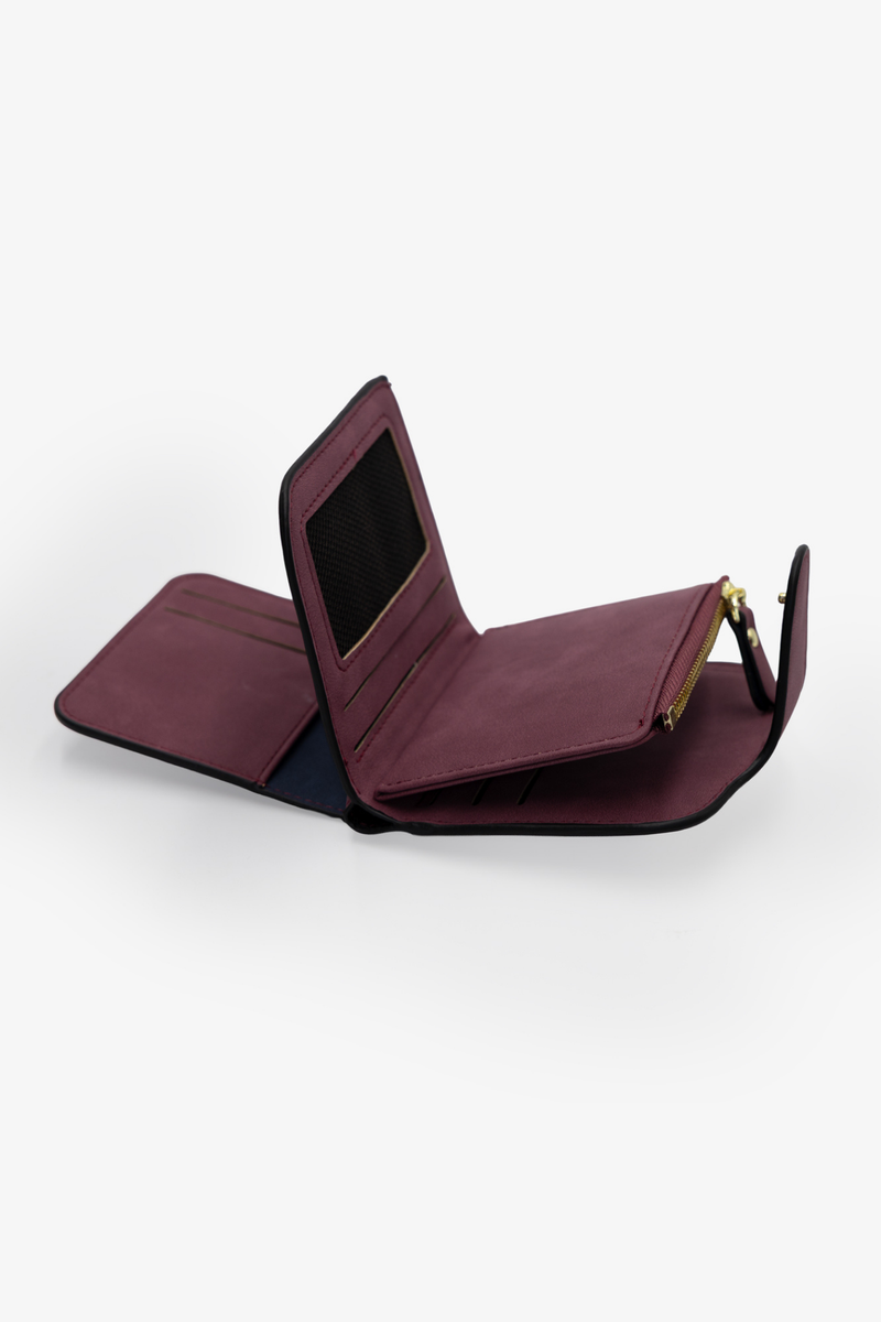Small Bifold Purse - Plum
