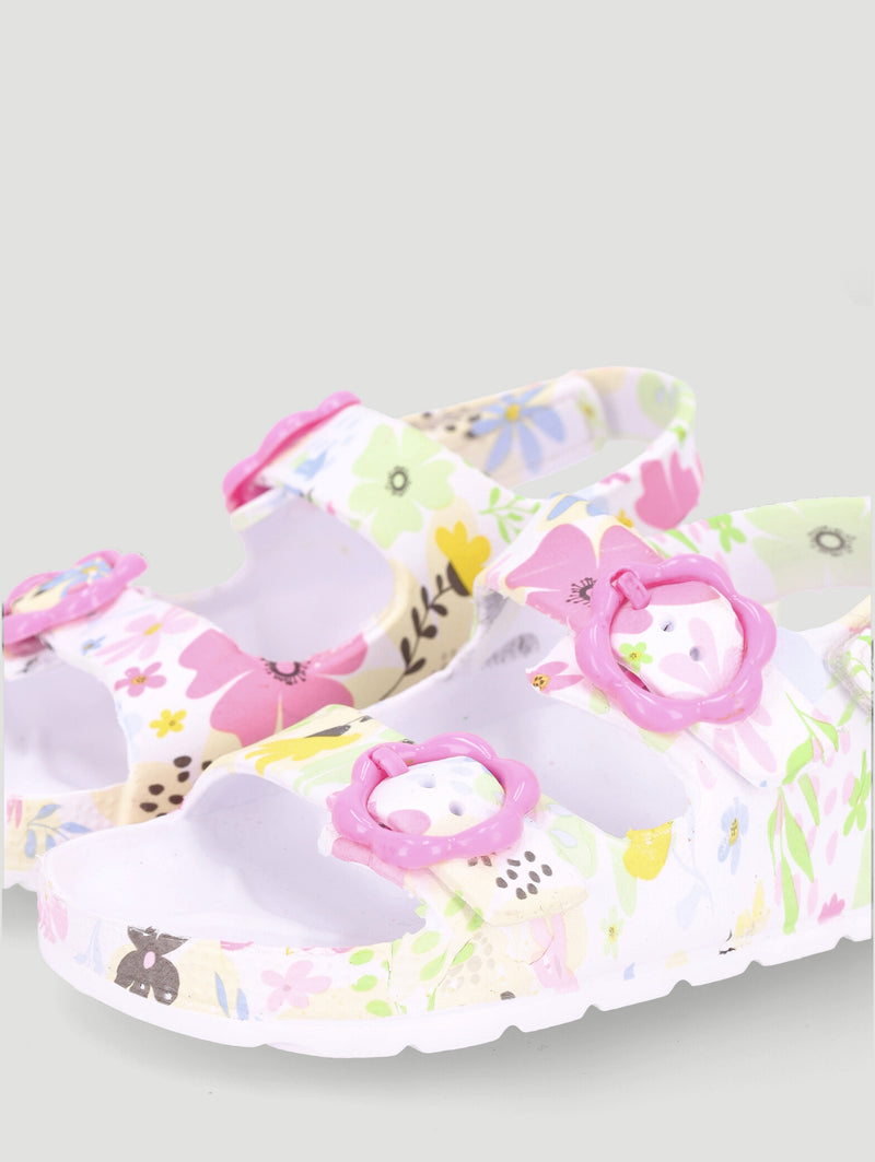 Pre-Girls Floral Molded Health Sandal - Multi