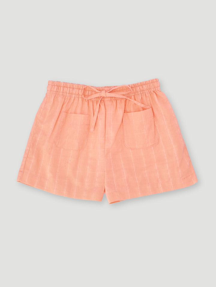 Pre-Girls Front Pocket Woven Short - Coral