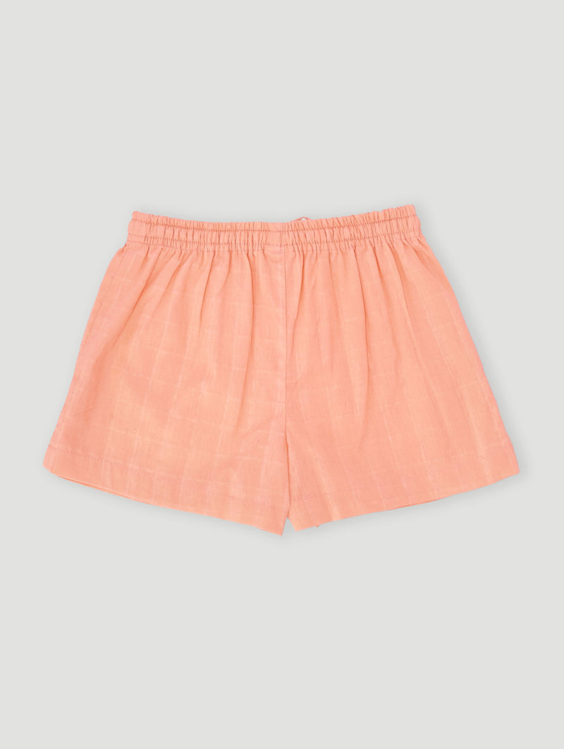 Pre-Girls Front Pocket Woven Short - Coral