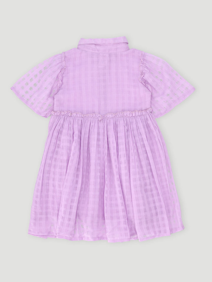 Pre-Girls Seersucker Dress - Lilac