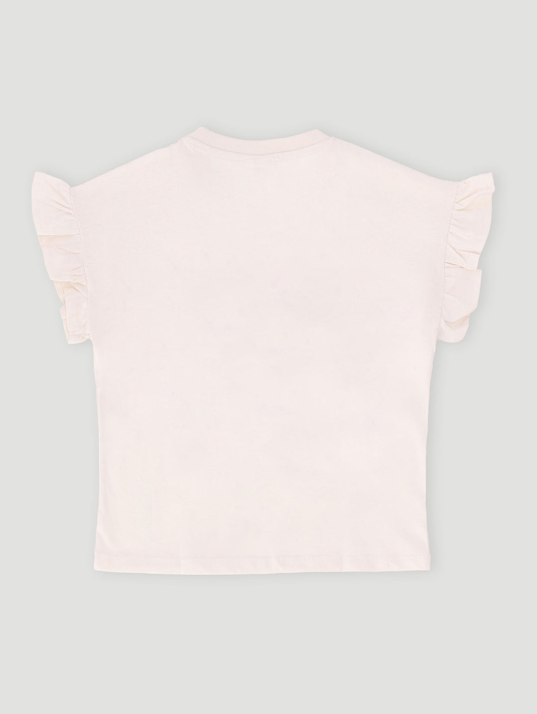 Pre-Girls Heart Sequin Tee - Cream
