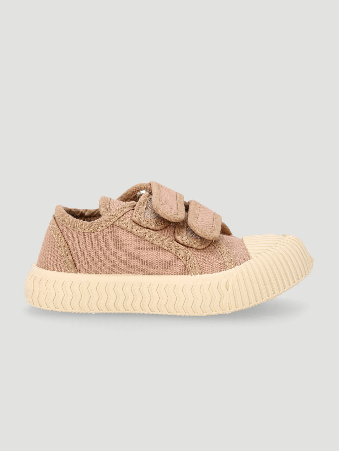 Pre-Boys Double Velcro Sneaker - Taupe