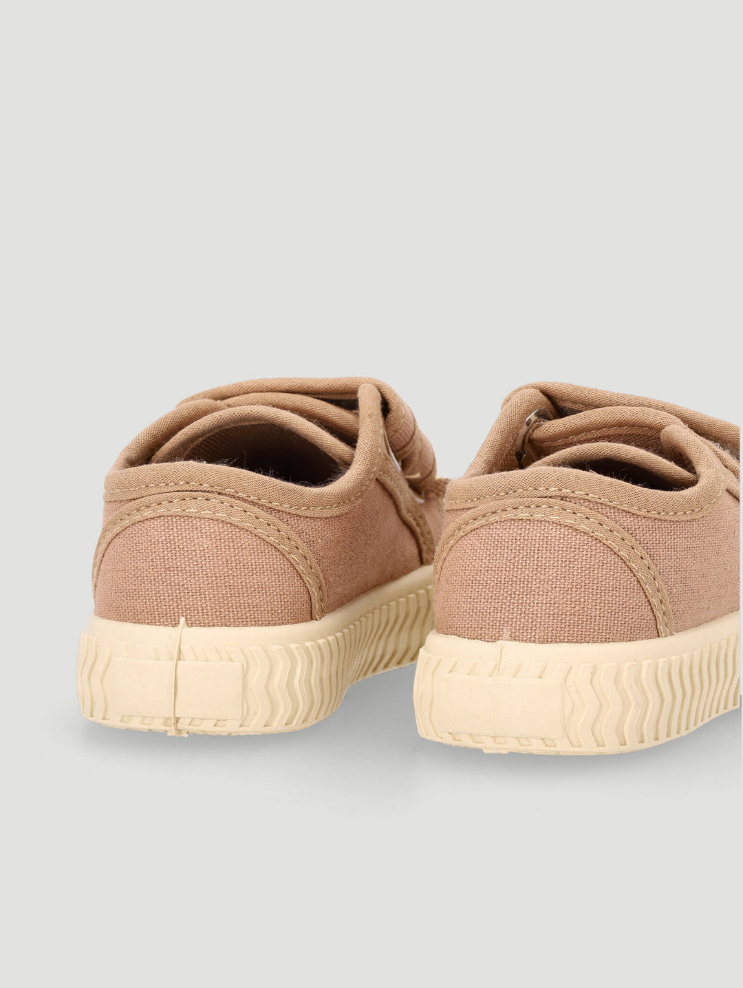 Pre-Boys Double Velcro Sneaker - Taupe