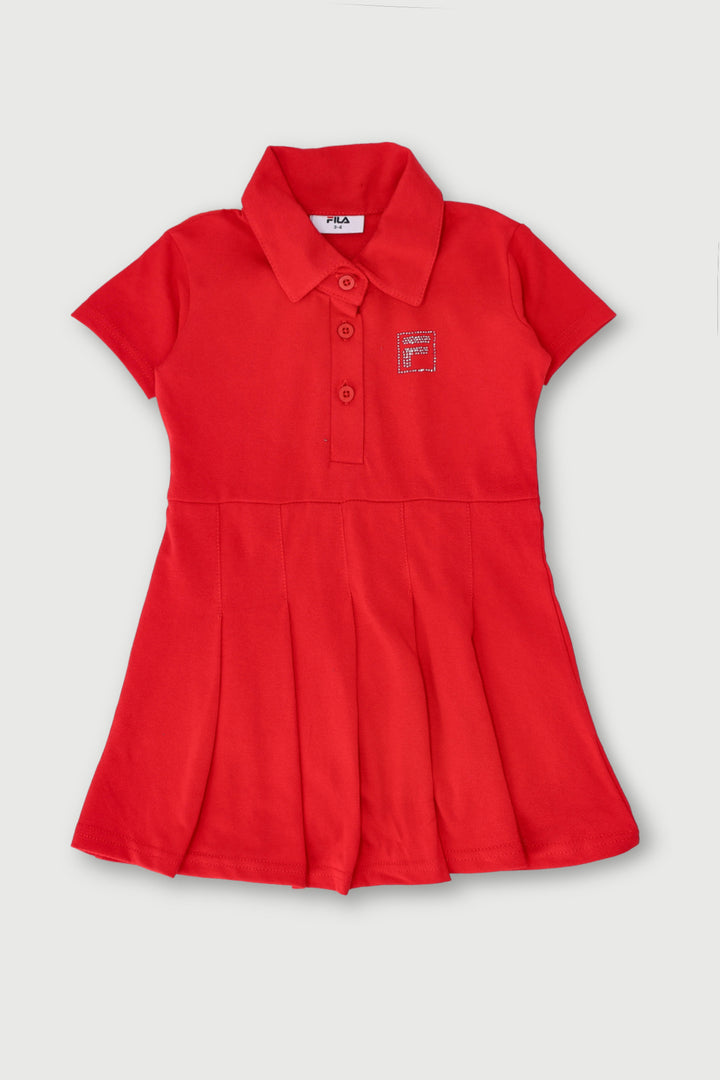 Pre-Girls Contessa Golfer Dress - Red