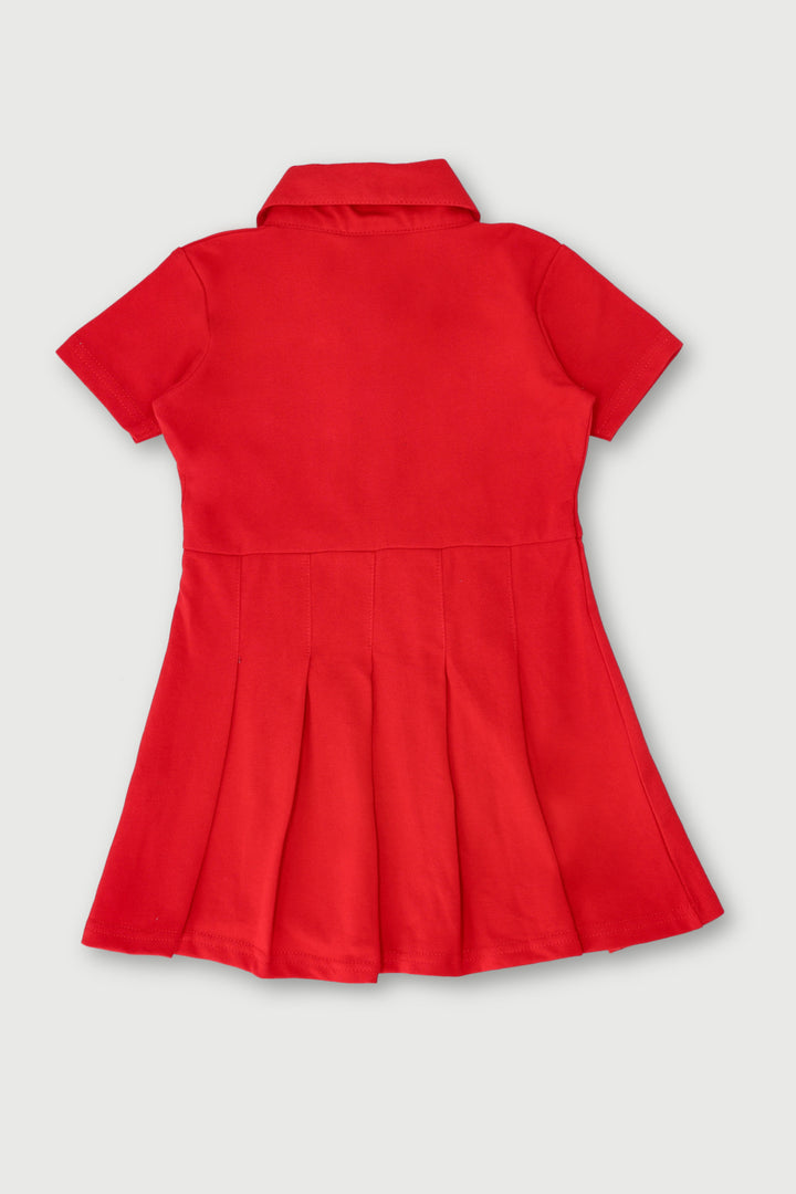 Pre-Girls Contessa Golfer Dress - Red